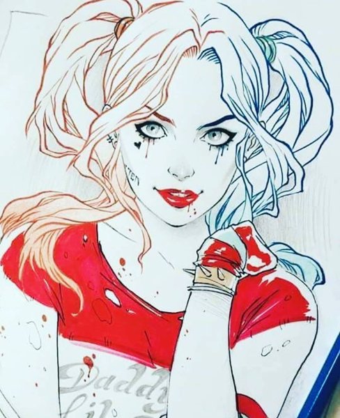 Марго Робби рисунок