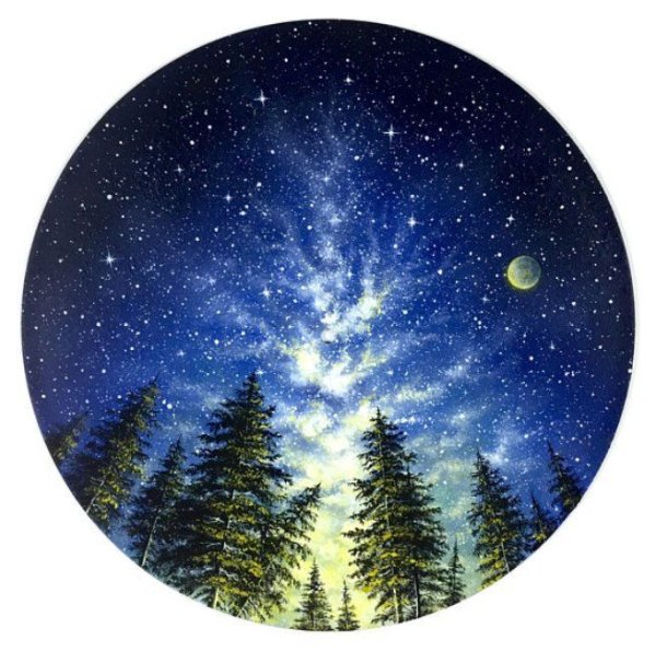 Круглый узор черный