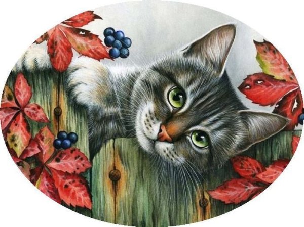 Пейзажи для декупажа круглые