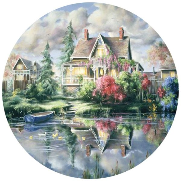 Круглая открытка