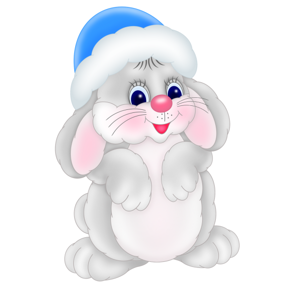 Зайчик зимний а4