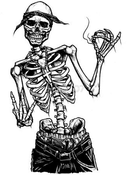 Череп с цветами