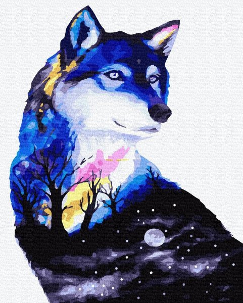 Оскал волка карандашом