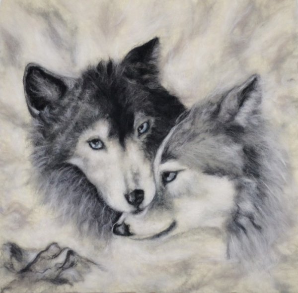 Рисунки Волков карандашом