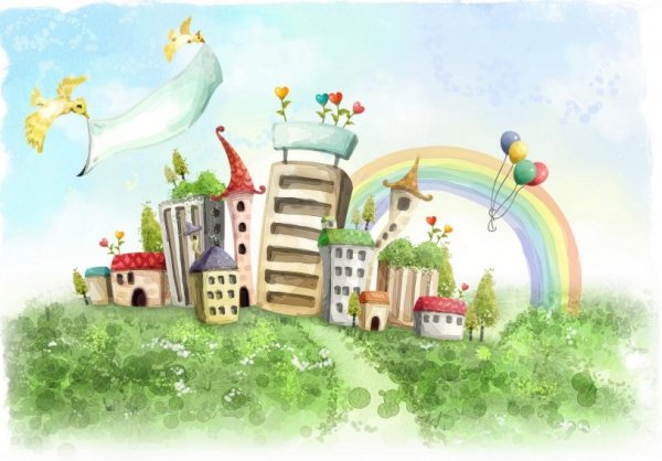 Мультяшный город