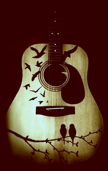 Гитара рисунок карандашом