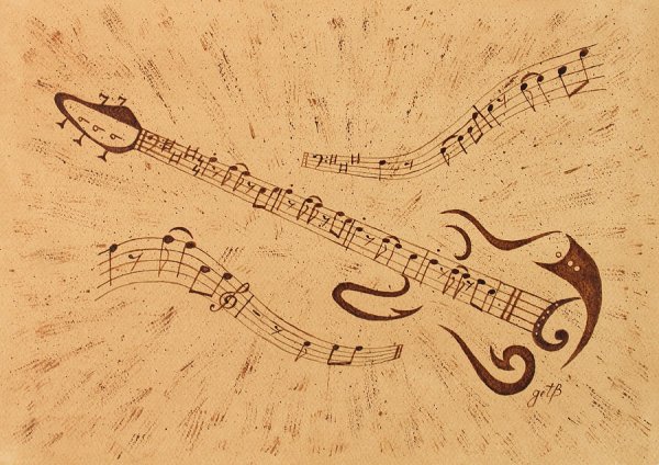 Разрисованные акустические гитары