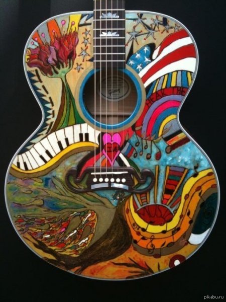 Расписанная гитара