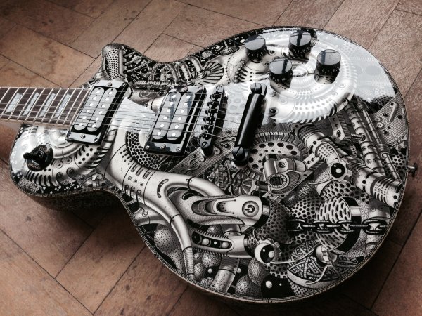 Гитара акварель