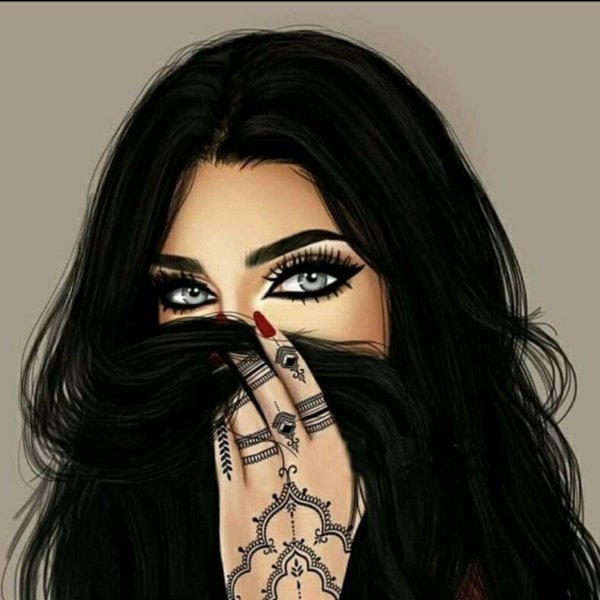 Мультяшная брюнетка