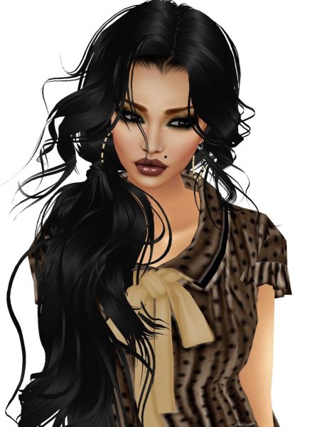 Нарисованные девушки брюнетки