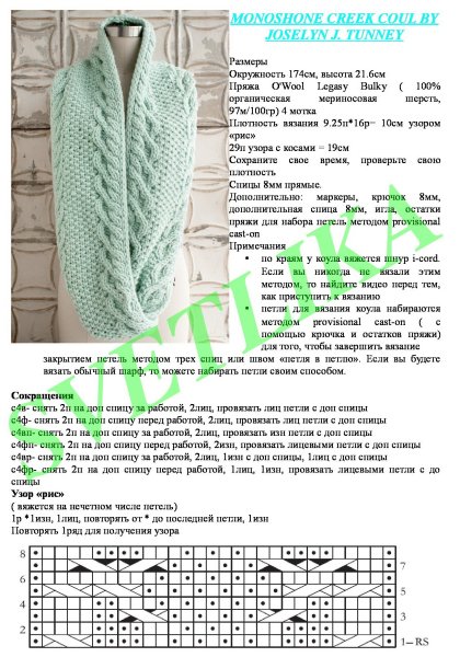 Двухсторонний узор для шарфа