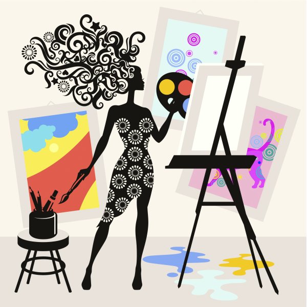 Художник рисует