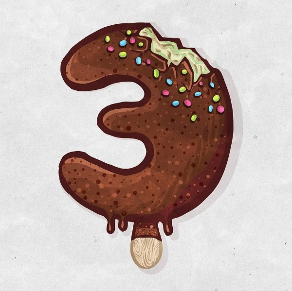 Буквы в виде предметов