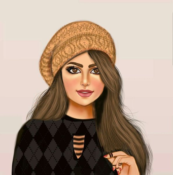 Девушка карандашом