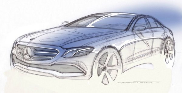 Мерседес Benz e63карандашом