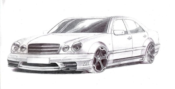 Мерседес w210 карандашом