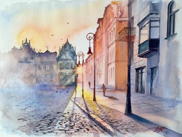 Игорь дубовой художник акварель Лондон