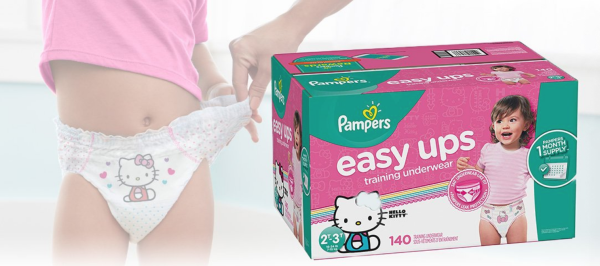 Подгузники-трусики 52шт pampers easy ups