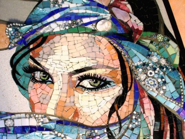 Декоративный портрет мозаика