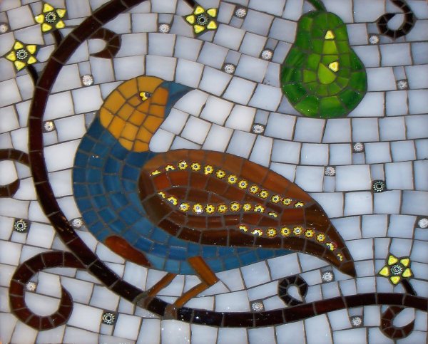 Каменная мозаика с росписью