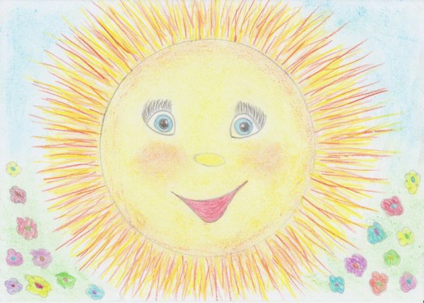 Детские рисунки солнышко