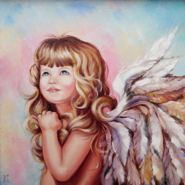 Картина девочка с крыльями