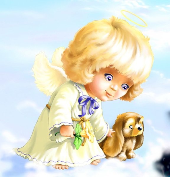 Ангелок с собачкой