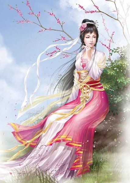 Японская девушка рисунок