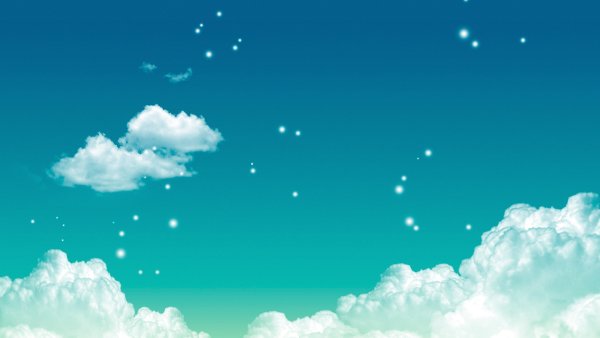 Сказочное небо с облаками