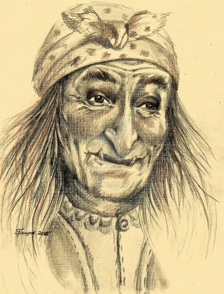 Баба Яга рисунок