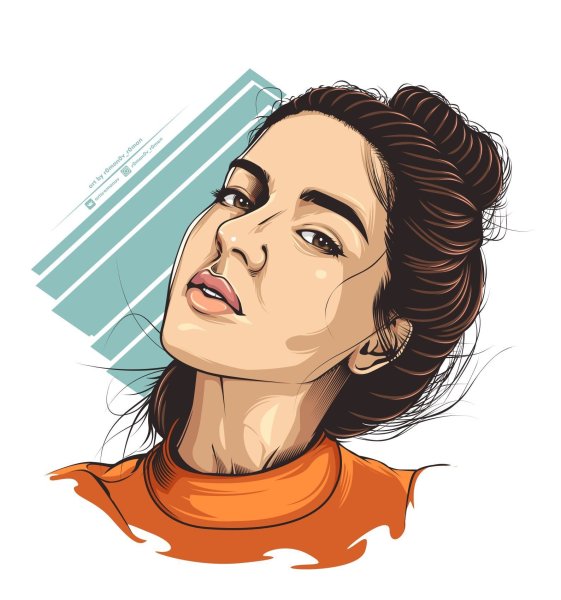 Портрет в иллюстраторе