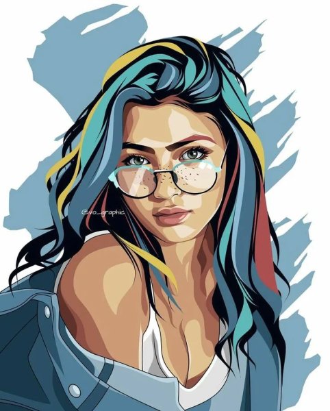 Портрет в векторном стиле