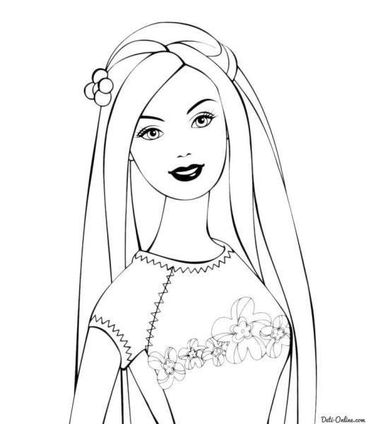 Раскраска. Барби