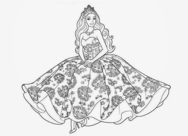 Раскраска. Барби