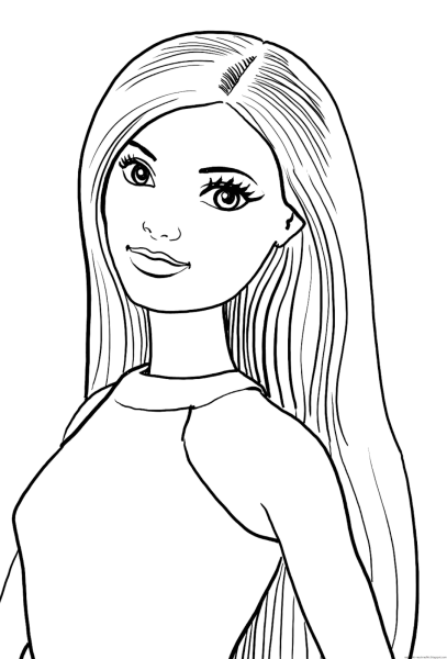 Разукрашки для девочек платья для Барби