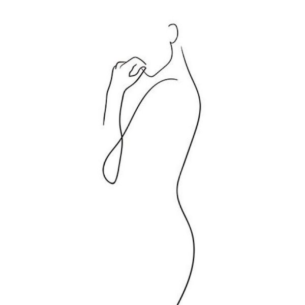 Лицо одной линией