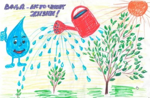 Рисунок на тему берегите воду