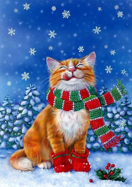 Гранни набор алмазной вышивки снегопад (AG 878) 27х38 см