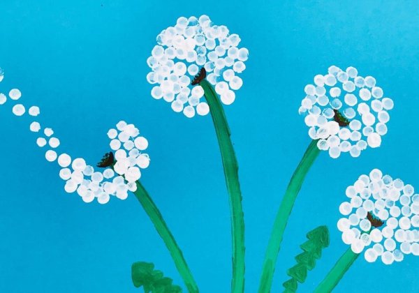 Натюрморт ватными палочками