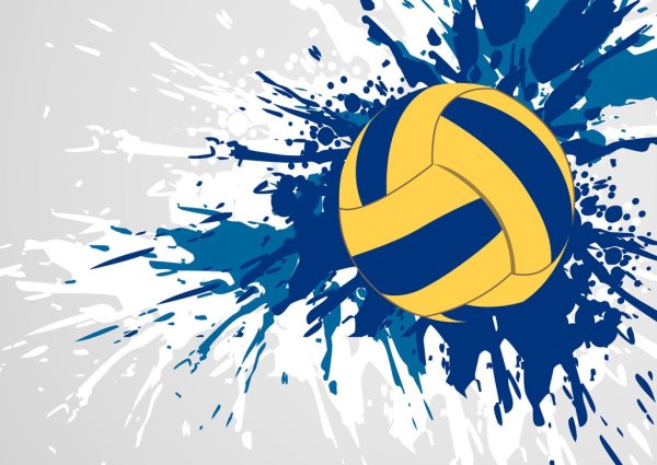 Разрисованный волейбольный мяч