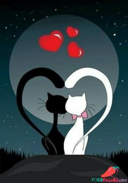 Влюбленные коты иллюстрации