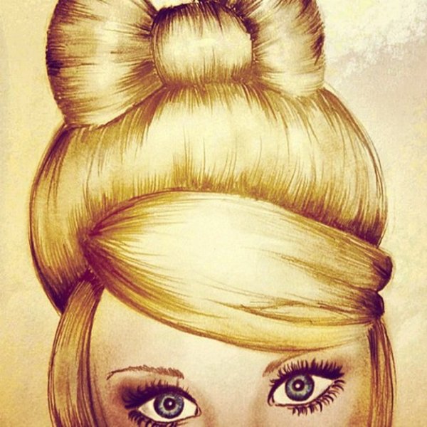 Причёски для девочек рисунки