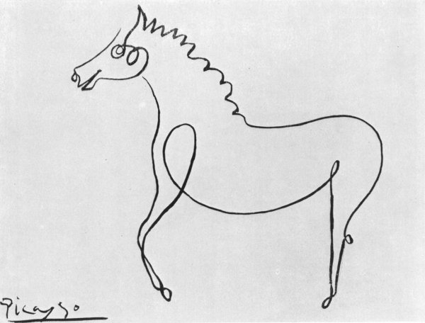 Пикассо лошадь рисунок