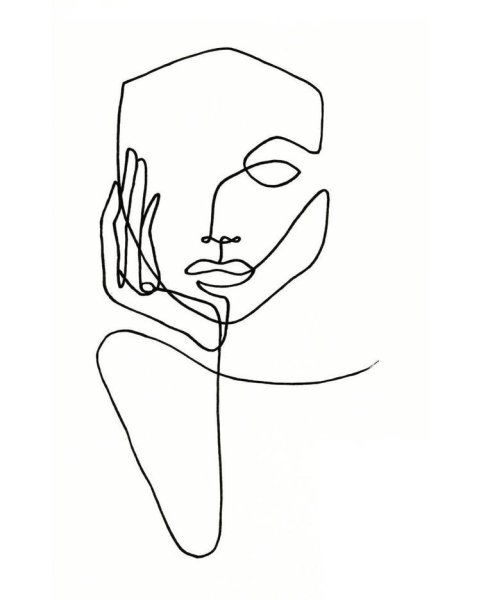 Лицо линиями