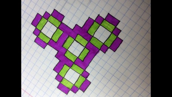 Рисунки по клеточка марандашом