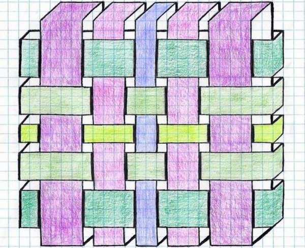 Рисунки по клеточкам карандашом