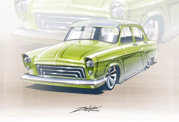 Рисунок Волга ГАЗ 21