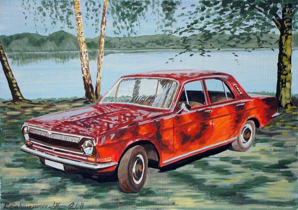 Рисунок Волга ГАЗ 24