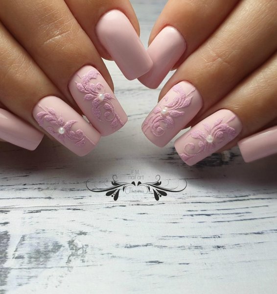 Ногти однотонные